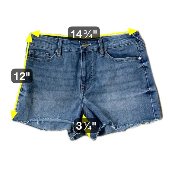 True Religion Shorts Womens Denim Raw Hem Size 29 Maisie Blue Jean Cut Off - Picture 10 of 10